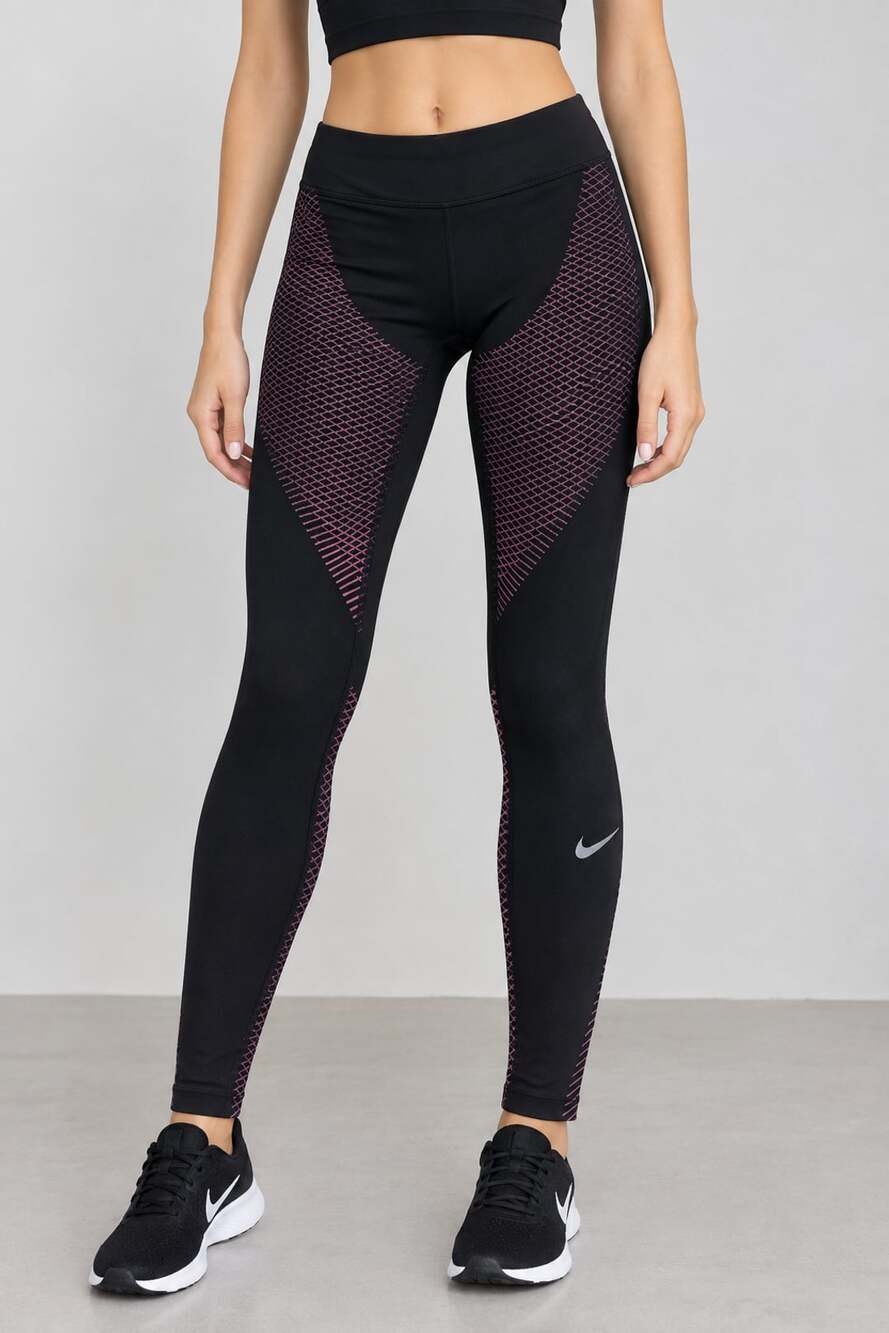 Nike Zonal Strength Running Tights Size S Black Pink Compression Leggings
